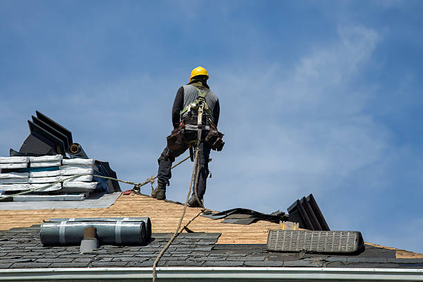 Professional Gutter Installation technician working in Valley City, OH
